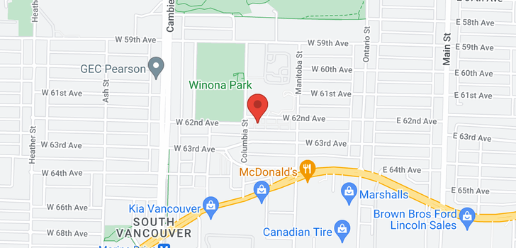 map of 280 W 62ND AVENUE
